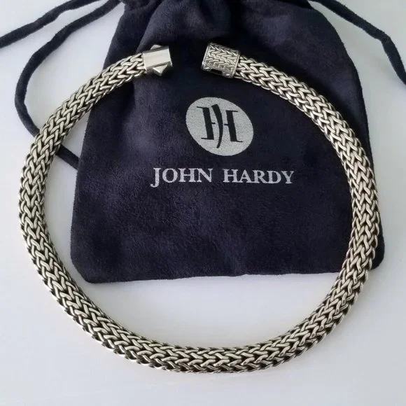 SOLD - JOHN HARDY - ICON Sterling Silver 11mm Woven Necklace - Mint! $2200 - Picture 4 of 7